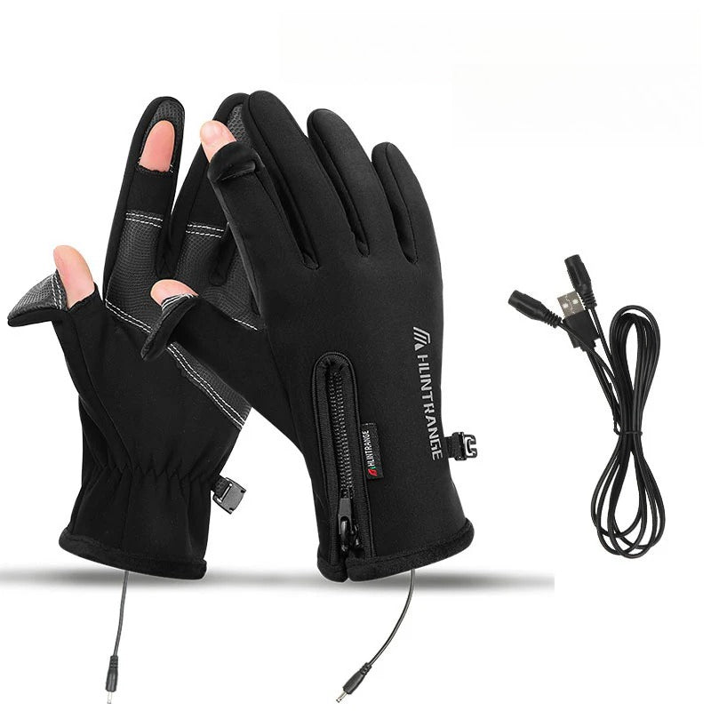 Gants chauffants d'extérieur VL™ coupe-vent et imperméables avec velours Plus