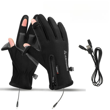 Gants chauffants d'extérieur VL™ coupe-vent et imperméables avec velours Plus