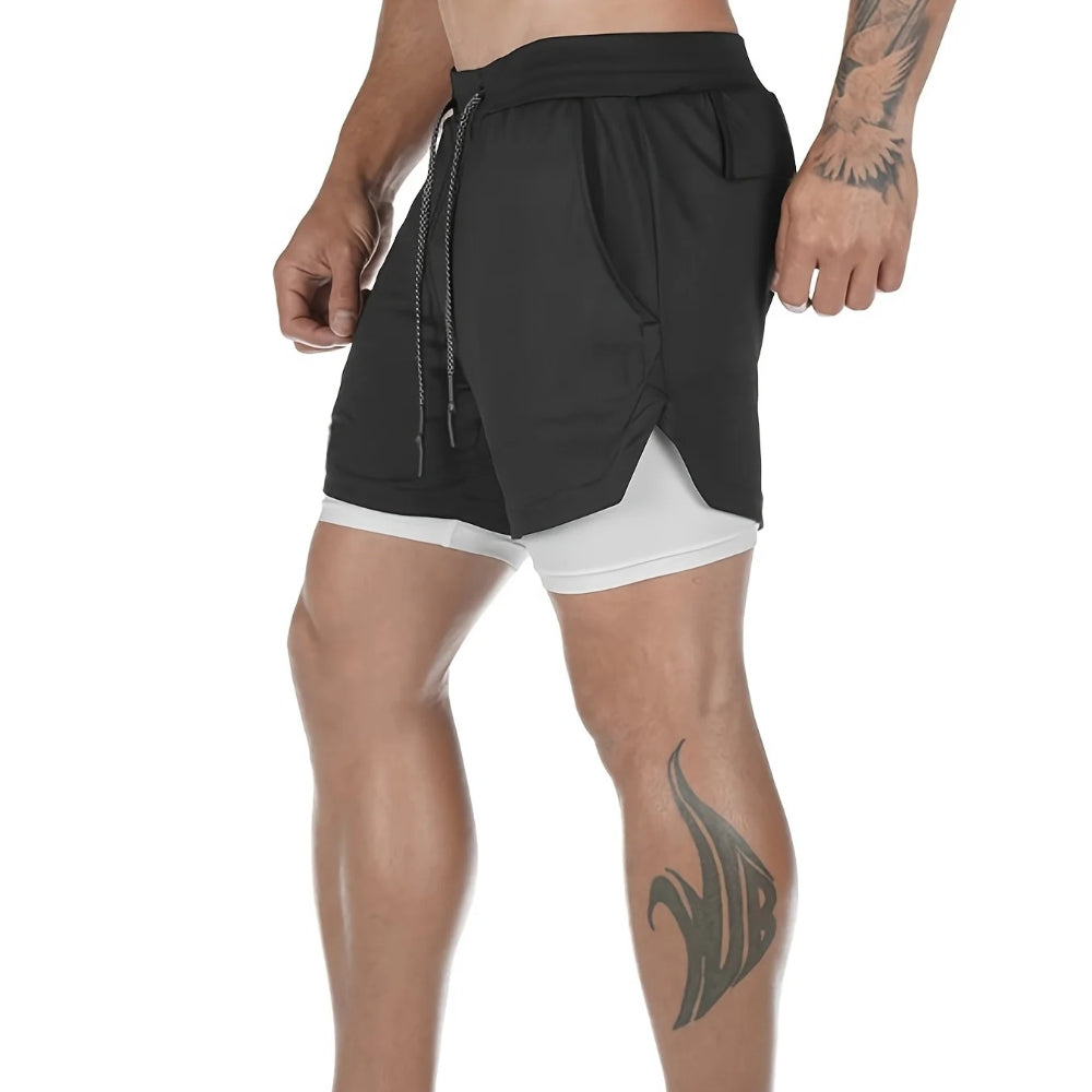 VL 2-in-1 Breathable Stretch Sports Shorts