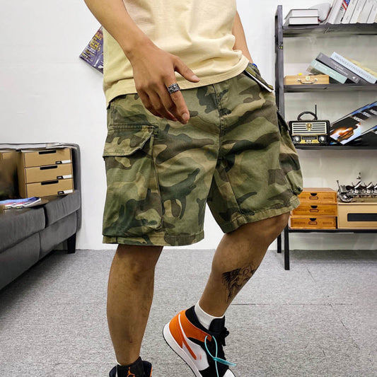 Classic Camo Men's Japanese Multi-pocket Design Outdoor Shorts