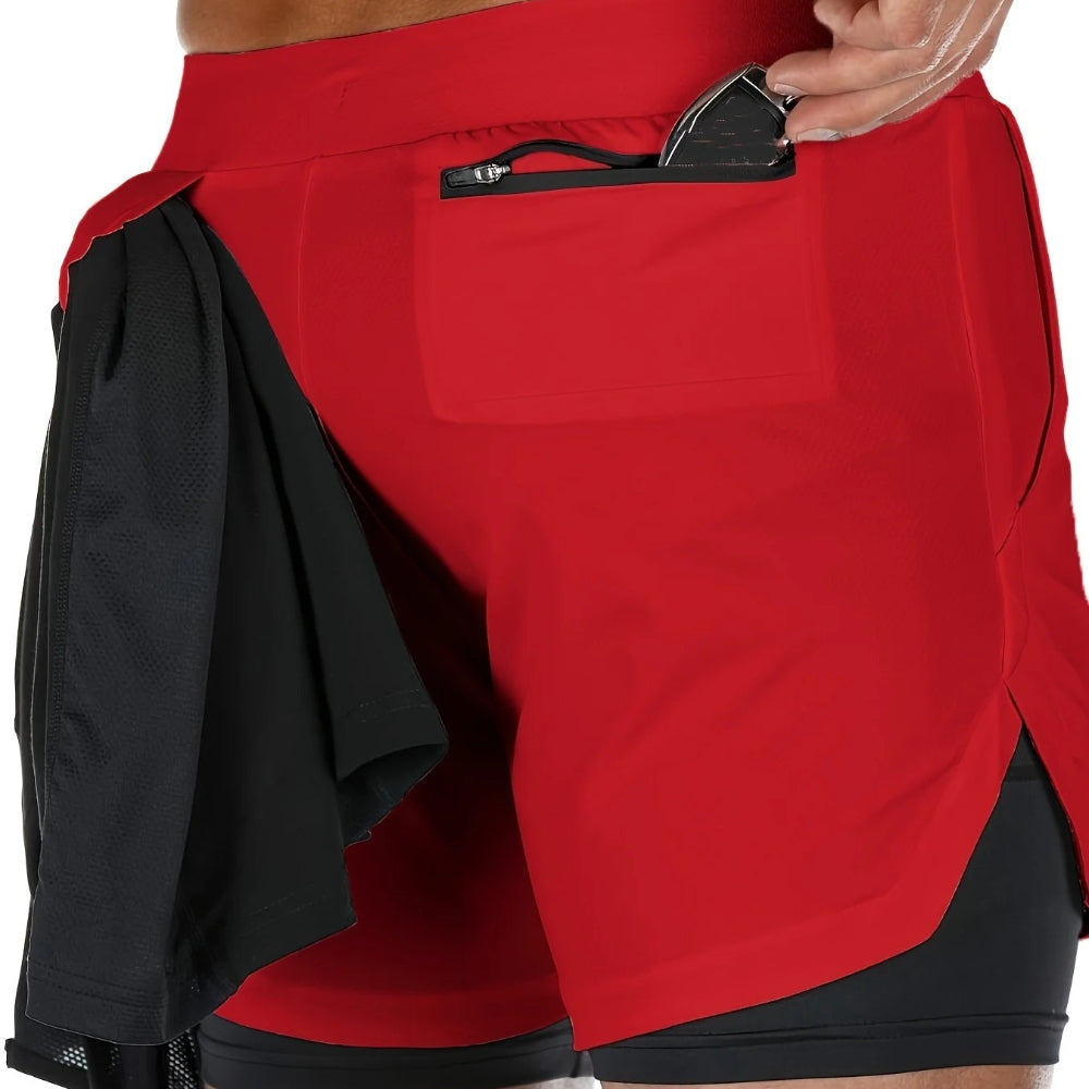 VL 2-in-1 Breathable Stretch Sports Shorts