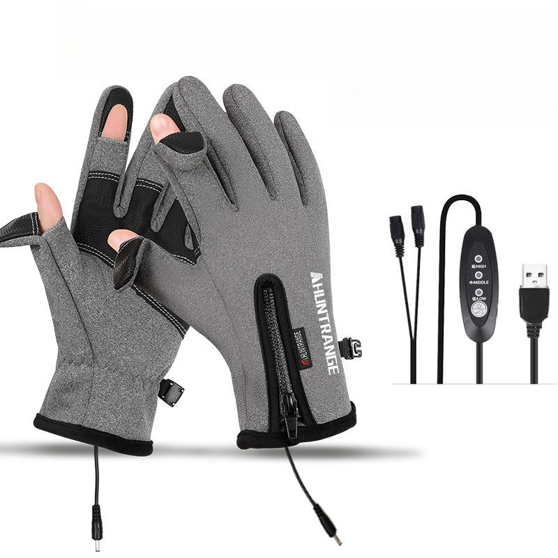 Gants chauffants d'extérieur VL™ coupe-vent et imperméables avec velours Plus