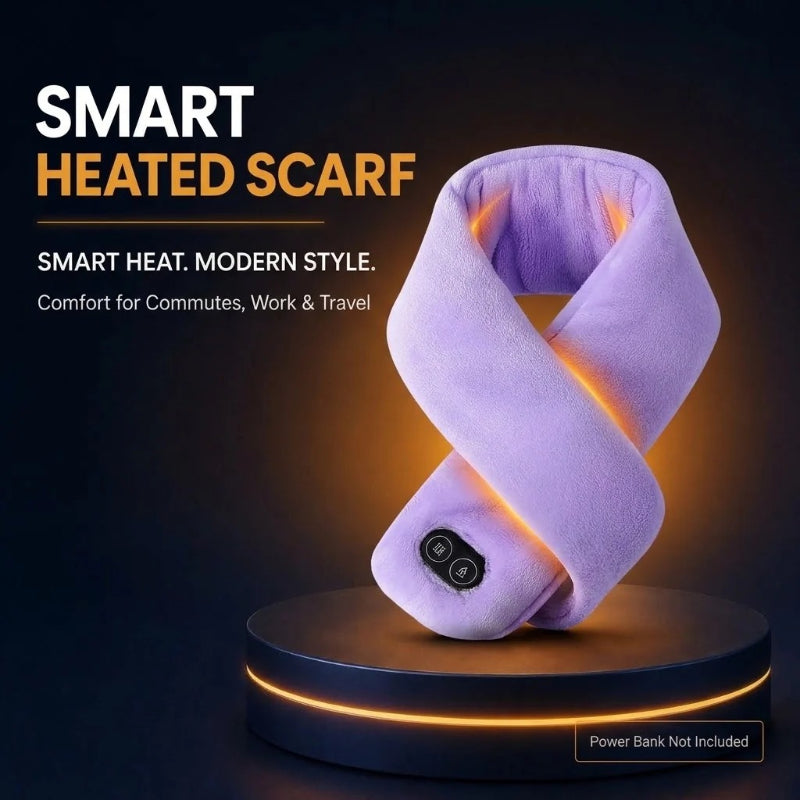 Smart Heated Scarf for Winter, Electric Heating Neck Warmer