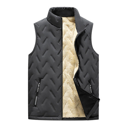 Unisex Thermal Fleece-Lined Quilted Vest