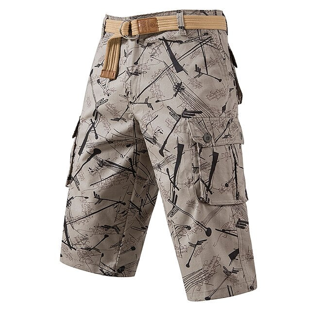 Men's Multi Pocket Camo Cargo Shorts