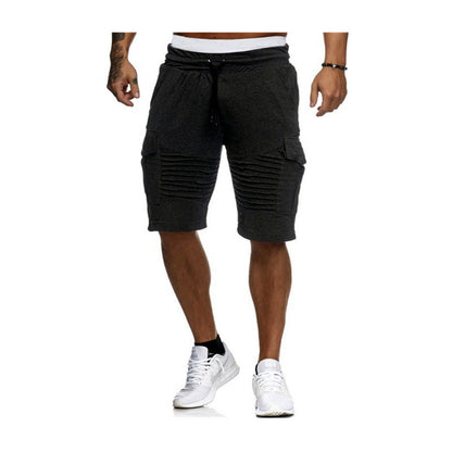 VL Men's Basic Daily Solid Colored Drawstring Shorts- Buy 2 Get Free Shipping