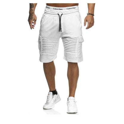 VL Men's Basic Daily Solid Colored Drawstring Shorts- Buy 2 Get Free Shipping