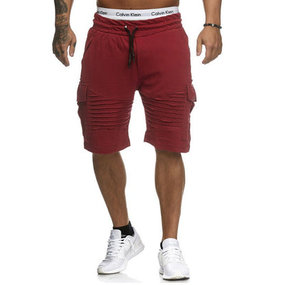 VL Men's Basic Daily Solid Colored Drawstring Shorts- Buy 2 Get Free Shipping