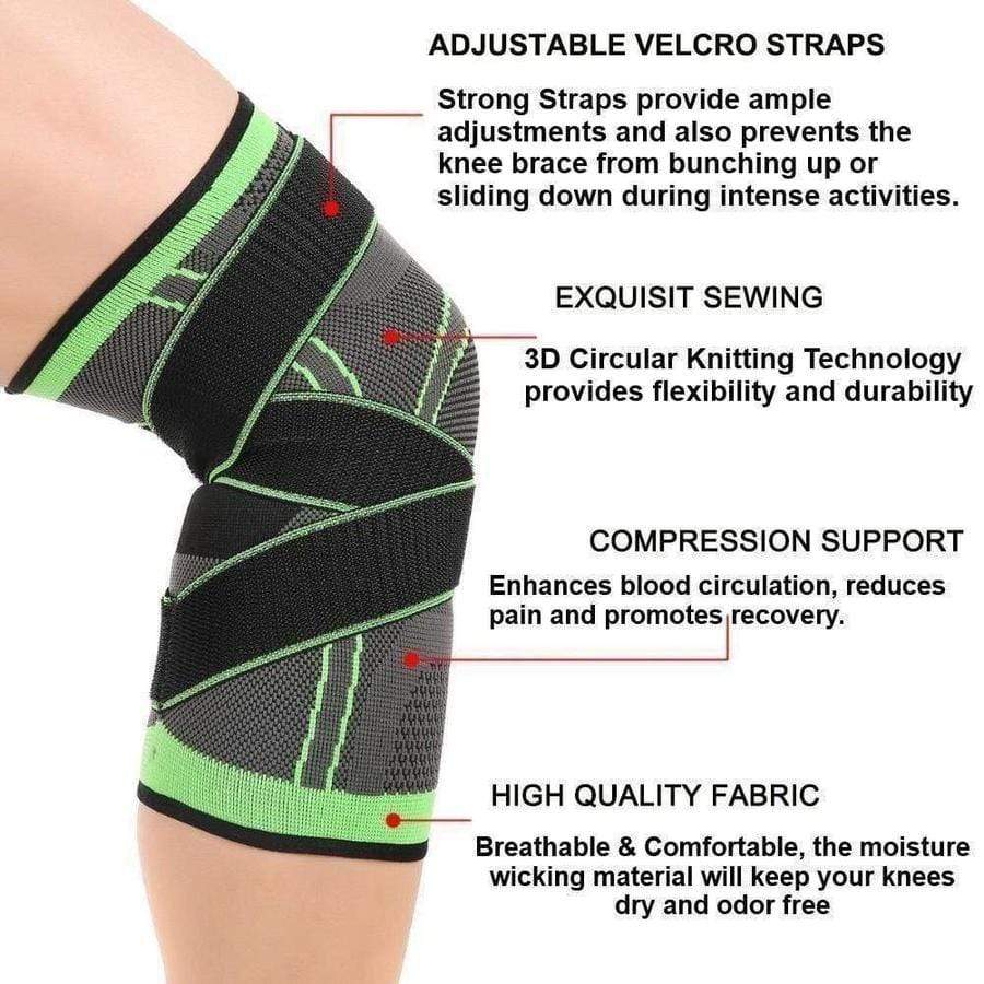 Knee Brace Compression Sleeve with Patella Stability Straps Knee Brace upliftex