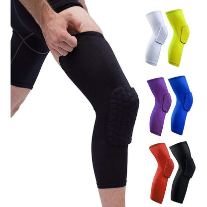 Padded Compression Knee Sleeves - Basketball & Wrestling HexPads! upliftex