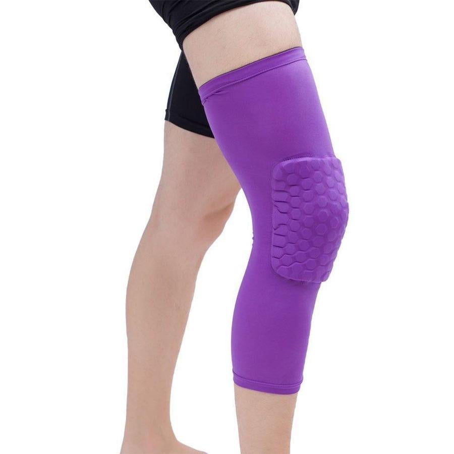 Padded Compression Knee Sleeves - Basketball & Wrestling HexPads! upliftex